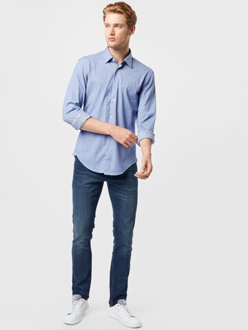 BOSS Slim fit Overhemd 'Ronni' in Blauw