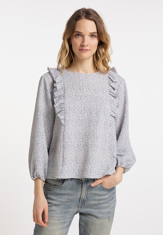 DreiMaster Vintage Blouse in Blauw: voorkant