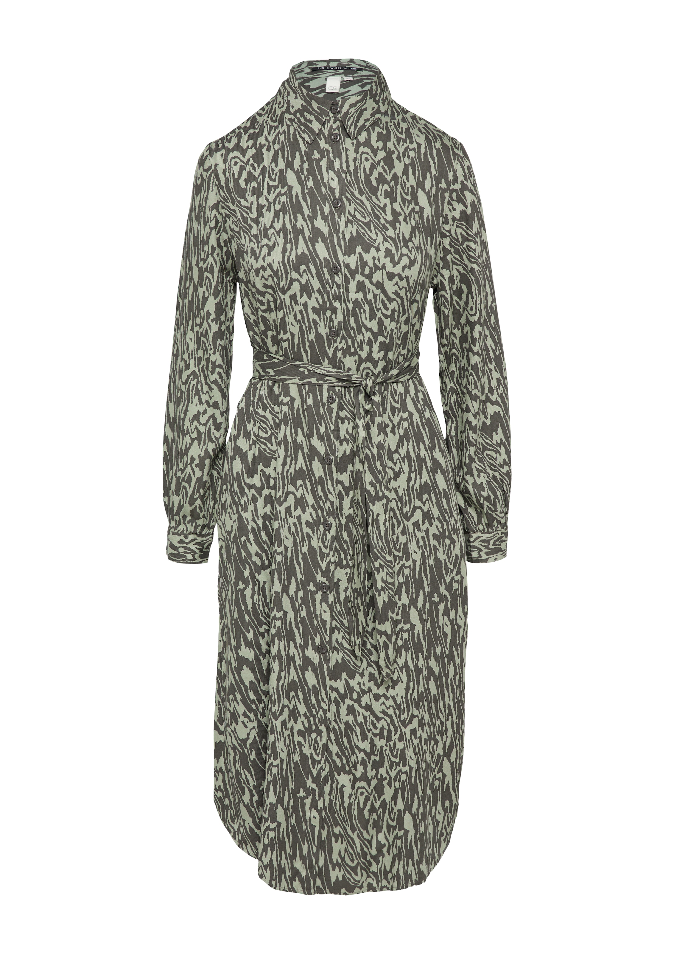 QS Blusenkleid in Grün: Vorderseite