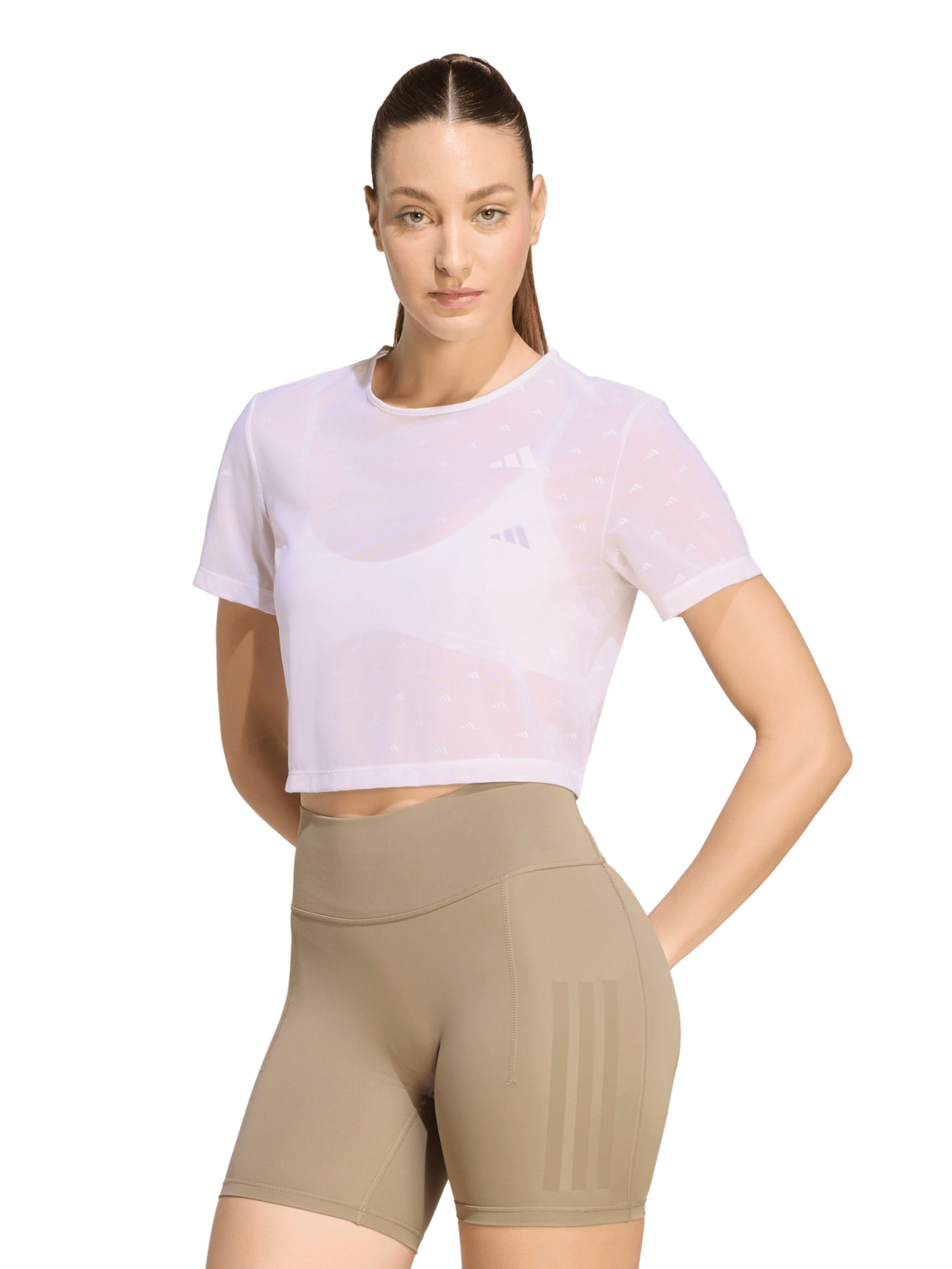 ADIDAS PERFORMANCE Performance shirt 'PWR ESS' in White: front