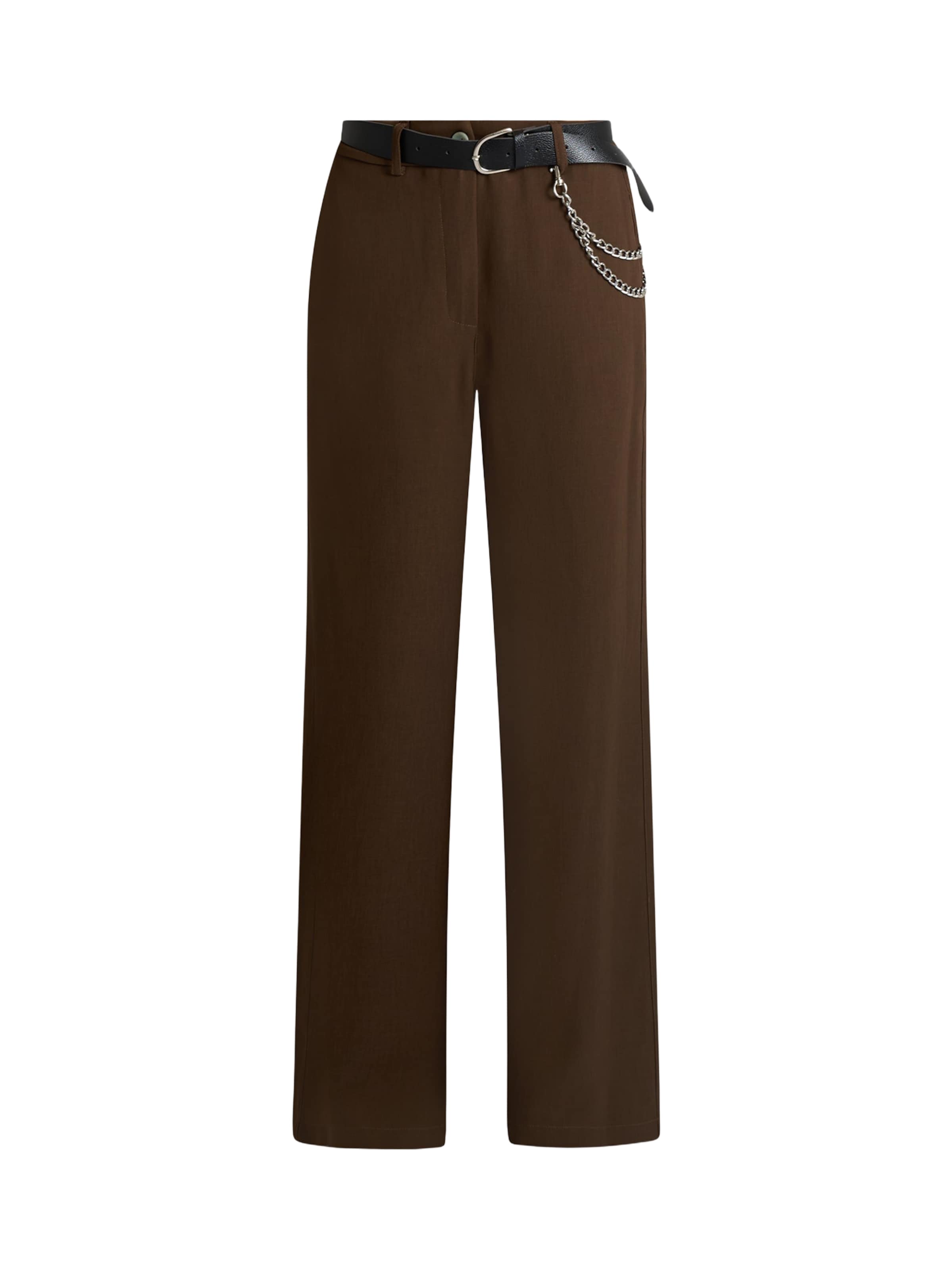 HAVE ONE Regular Broek in Bruin: voorkant
