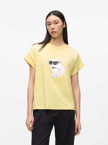 Karl Lagerfeld Shirt 'IKON AQUARELLE C' in Yellow: front
