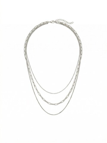 Nemomatheo Kette 'Chain Symphony – Dreifaches Layered Kettenset'‌‌‌ in Silber: Vorderseite