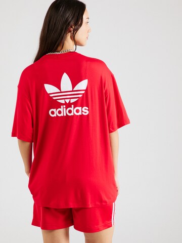 ADIDAS ORIGINALS - Camisa oversized em vermelho
