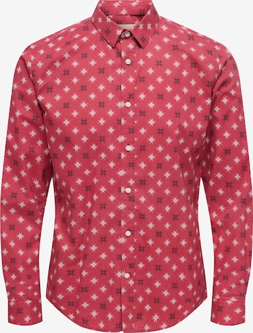 sarkans Only & Sons Standarta piegriezums Krekls 'ONSELF XMAS': no priekšpuses