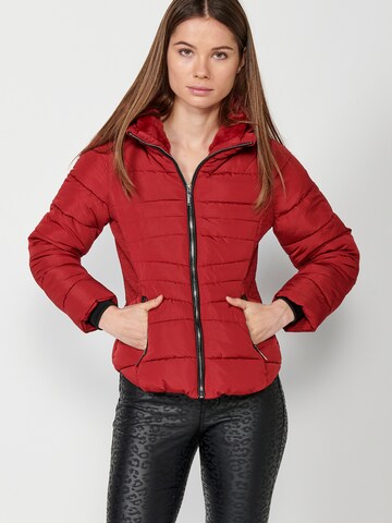 KOROSHI Between-Season Jacket in Red: front