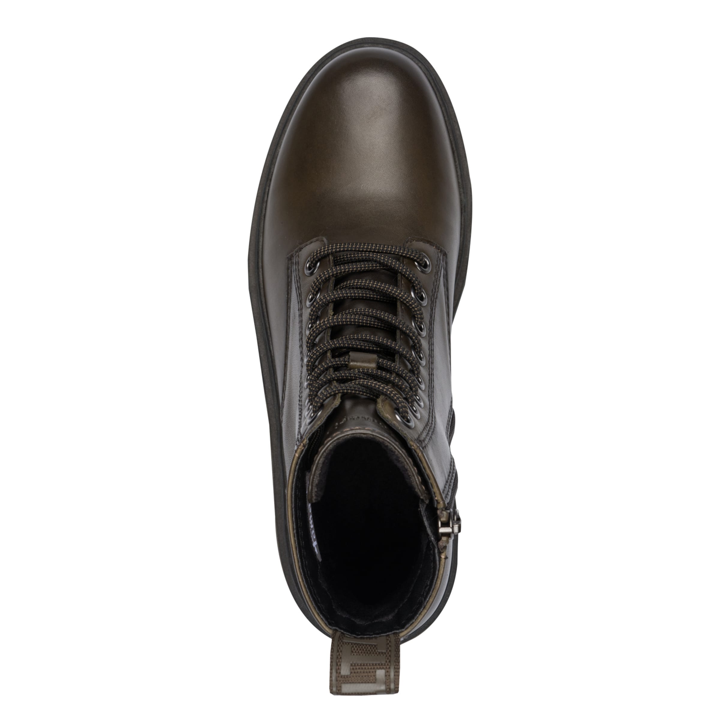 Tamaris Lace-Up Ankle Boots in Green