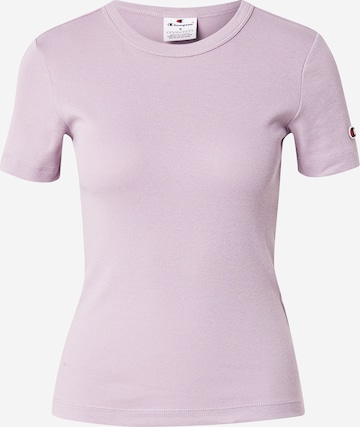 Champion Authentic Athletic Apparel T-Shirt in Lila: Vorderseite