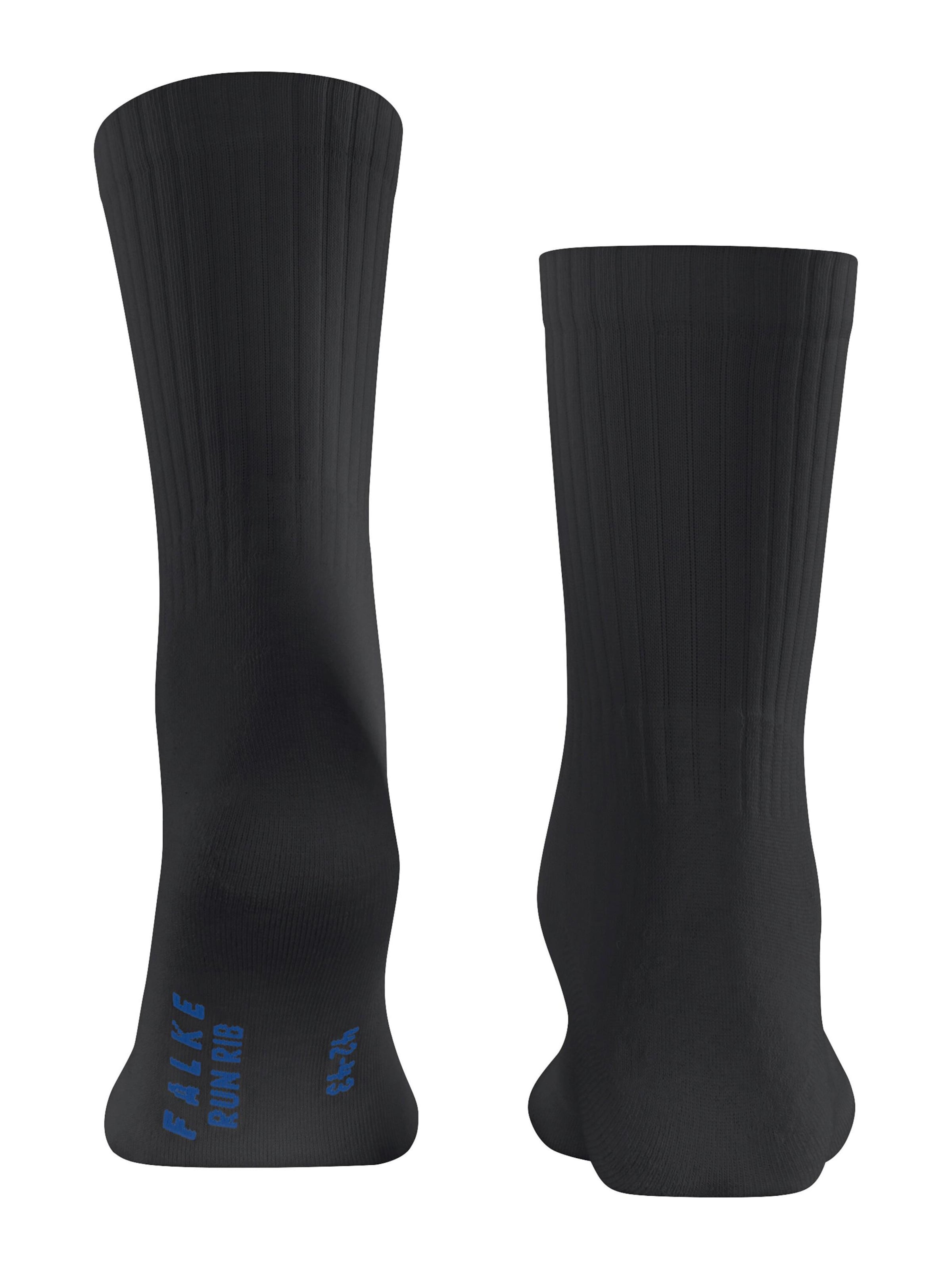 FALKE Socks 'Run Rib Crew' in Black