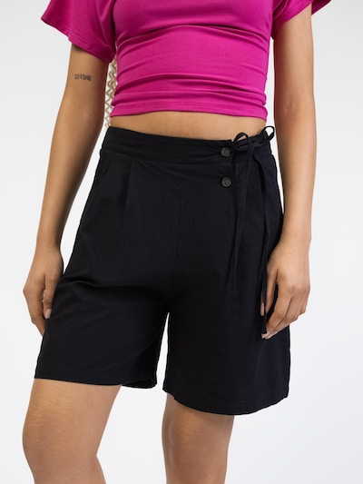 BROKE + SCHÖN Hose 'Shorts mit asymmetrischem Knöpfen'‌‌‌ in 36 in schwarz, Produktansicht