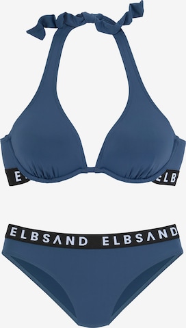 Push-up Bikini di Elbsand in blu: frontale