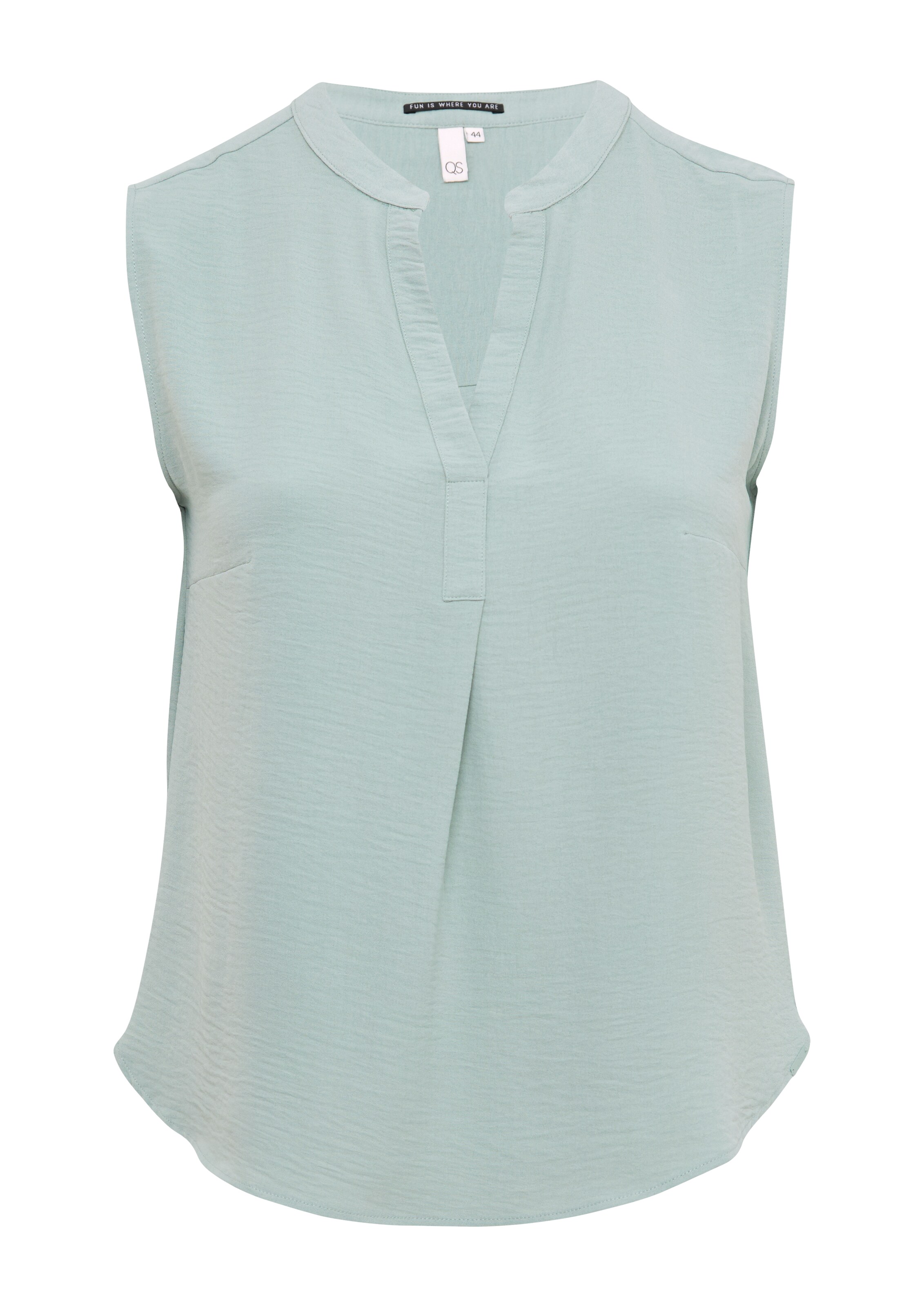 QS Blouse in Groen: voorkant