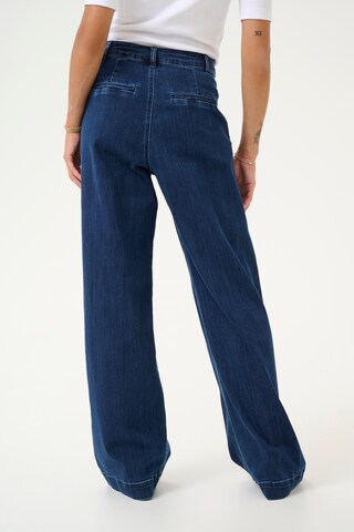 Kaffe Loosefit Bandplooi jeans 'Lea' in Blauw