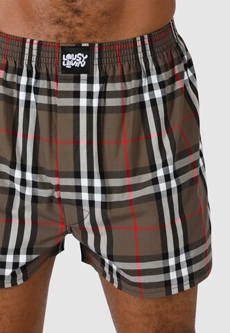 Lousy Livin Boxer shorts 'Check' in Brown