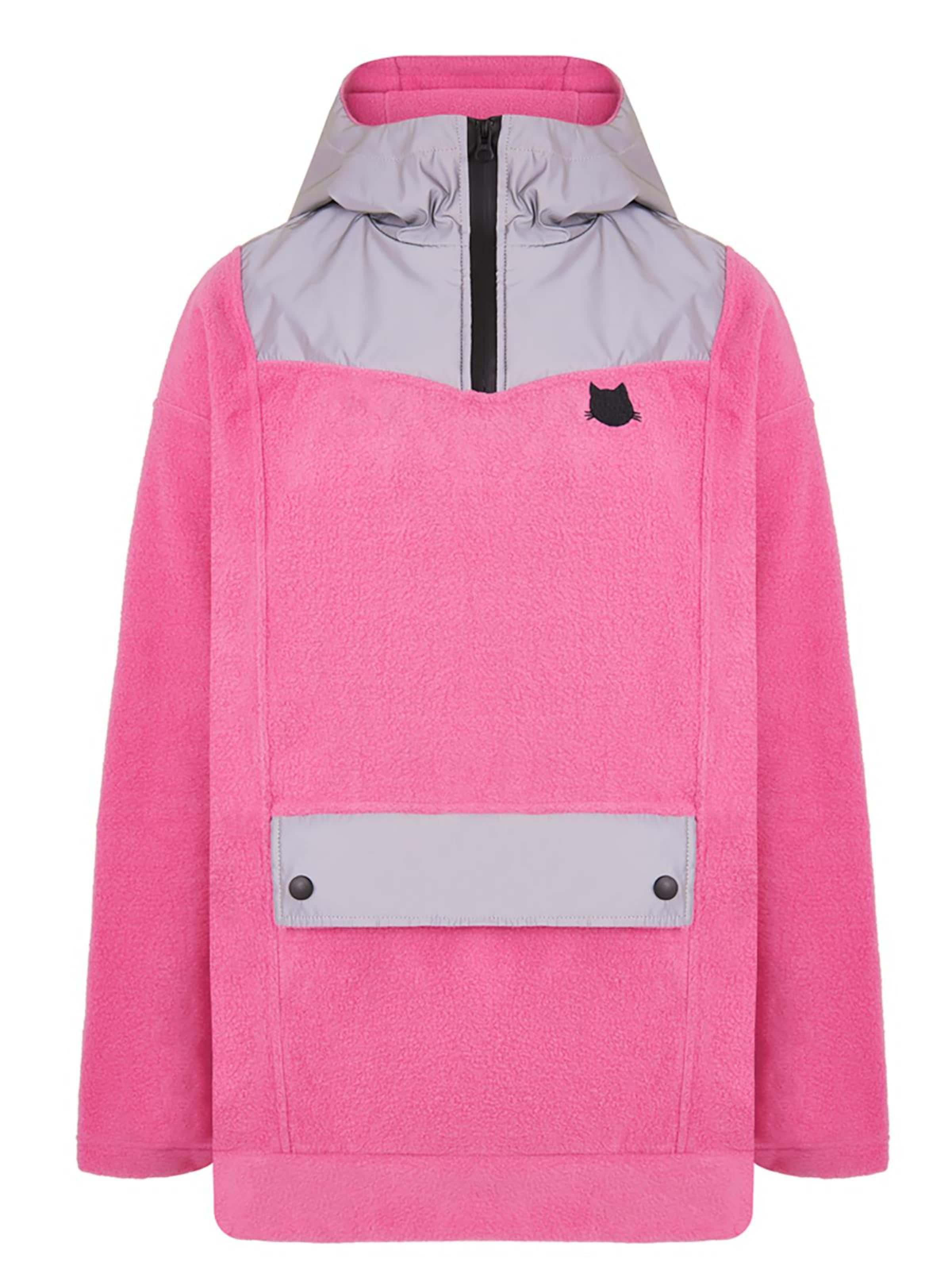 Cat e Lolette Fleecejacke 'Cat Hoodie'‌‌‌ in Pink: Vorderseite