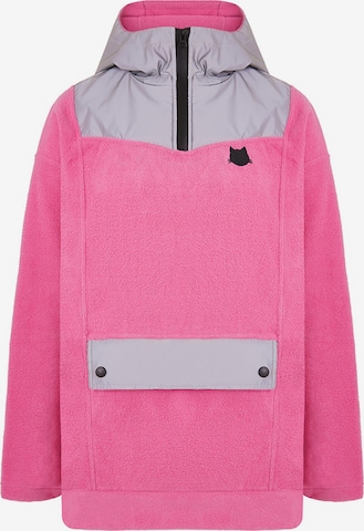 Cat e Lolette Fleecetakki 'Cat Hoodie' värissä vaaleanpunainen: etupuoli