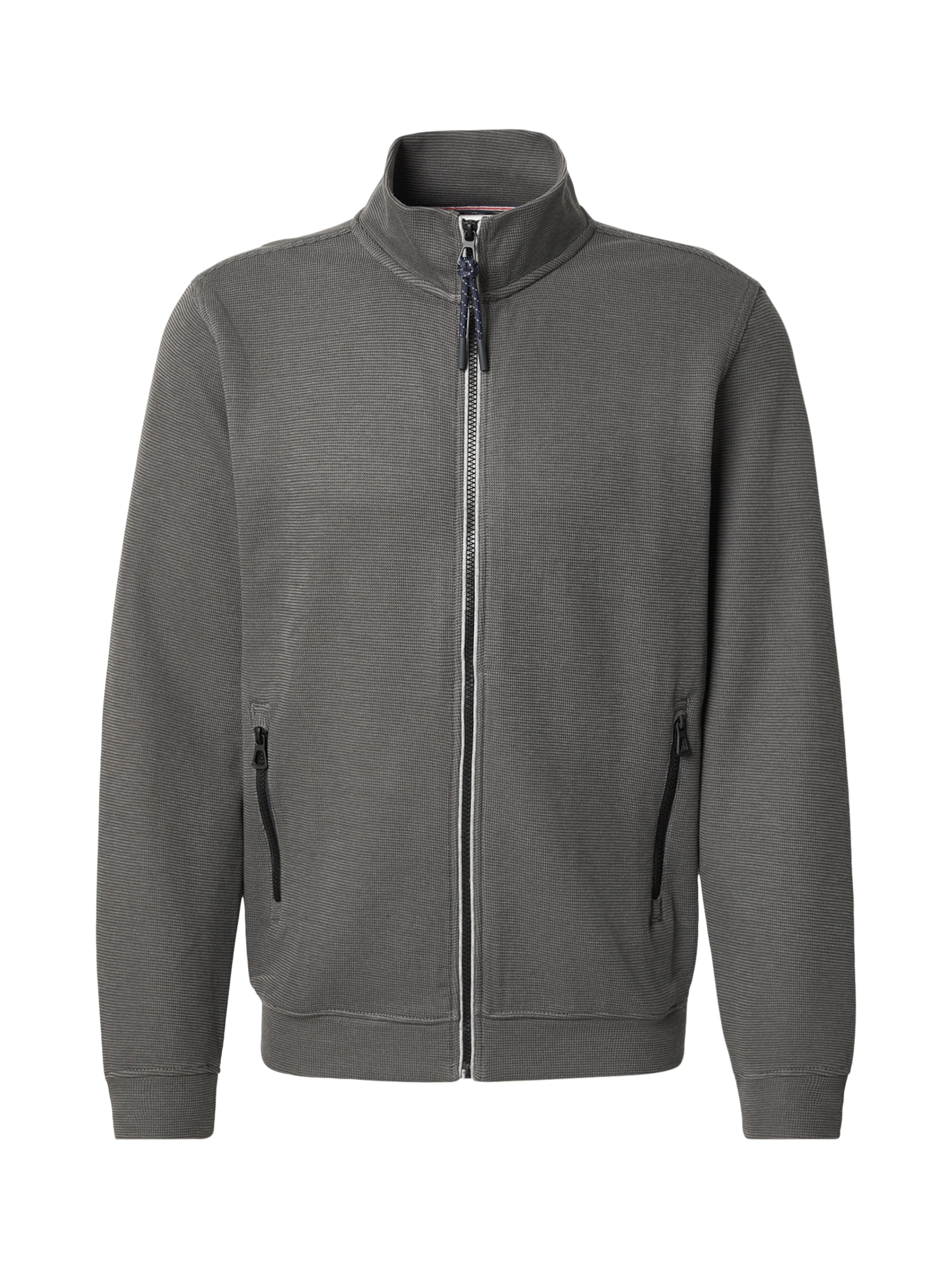 LERROS Sweatjacke in Grau: Vorderseite