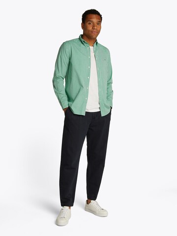 TOMMY HILFIGER Regular fit Button Up Shirt 'FLEX ' in Green