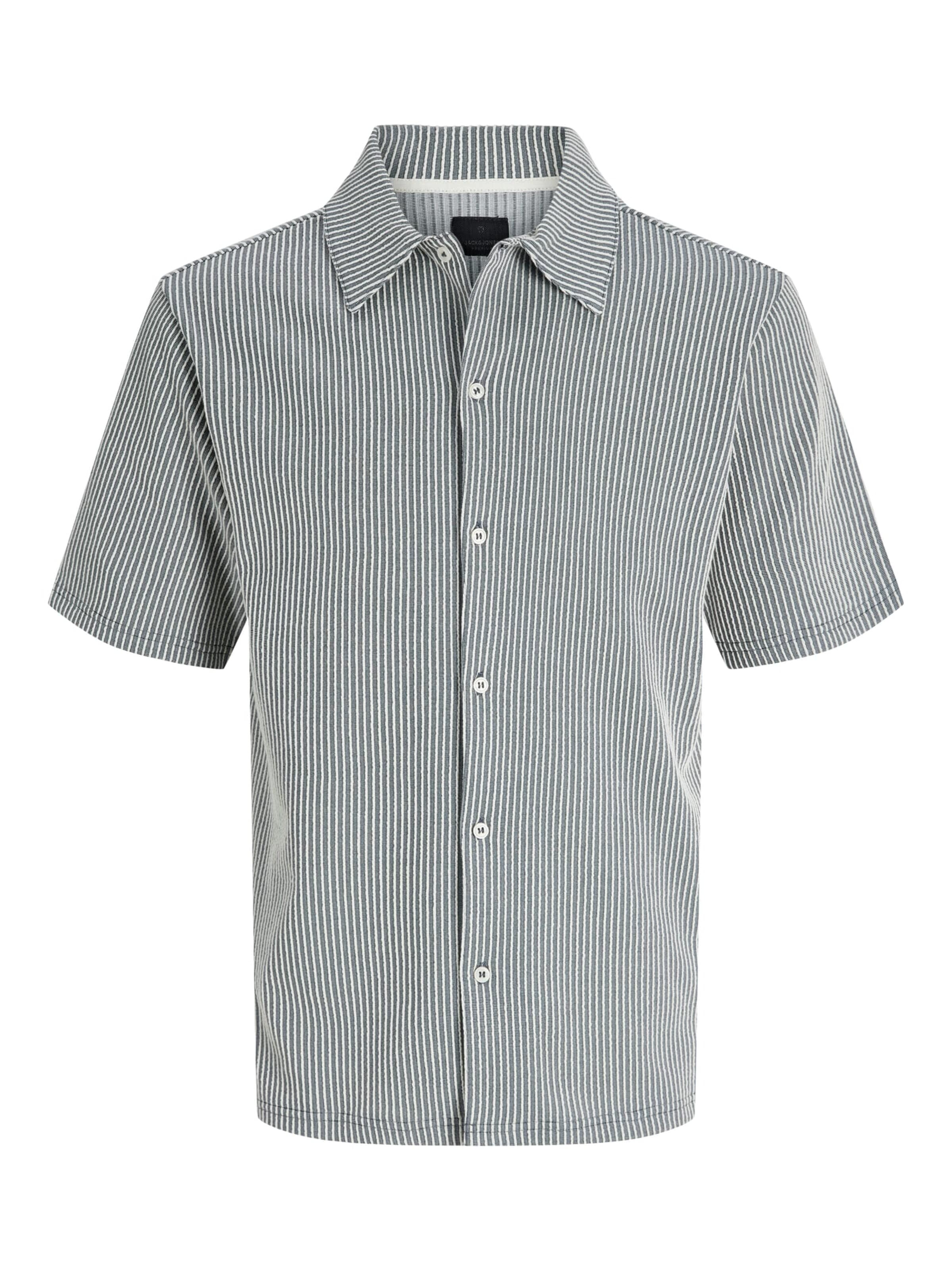 JACK & JONES Comfort fit Button Up Shirt in Blue: front