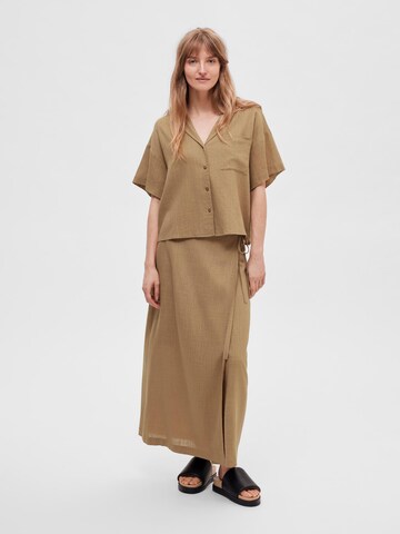 SELECTED FEMME Skirt 'Loisa' in Brown