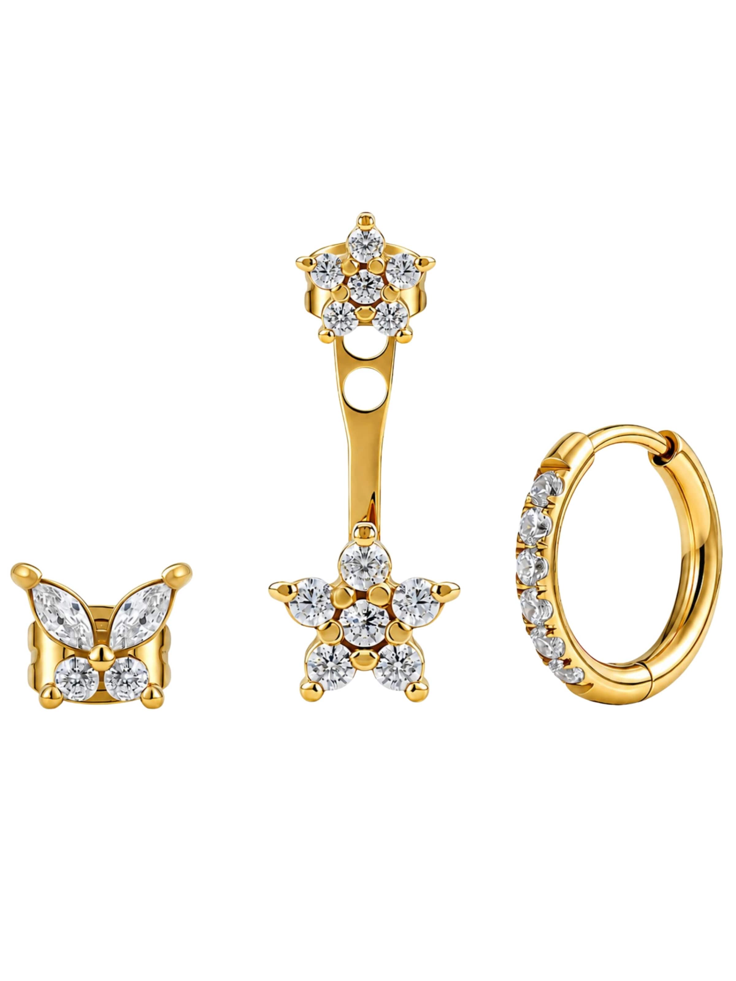 Boucles d'oreilles GOOD.designs en or : devant