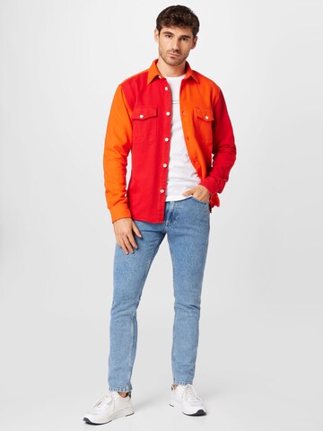 TOMMY HILFIGER Regular Fit Hemd in Rot