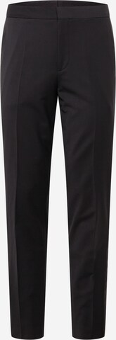 HUGO Обычный Плиссированные брюки 'Hesten' в Черный: спереди