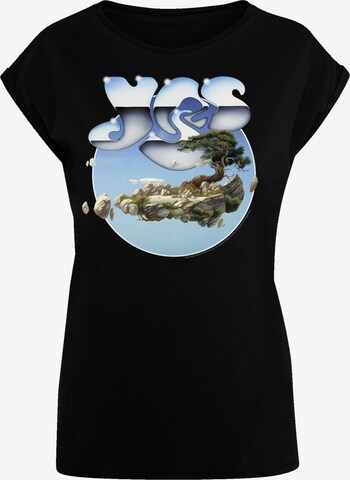 F4NT4STIC Shirt 'Yes Chrome Island' in Zwart: voorkant