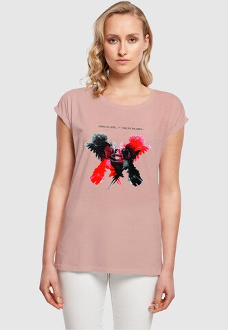 Merchcode T-Shirt 'Kings Of Leon - OBTN' in Pink: predná strana
