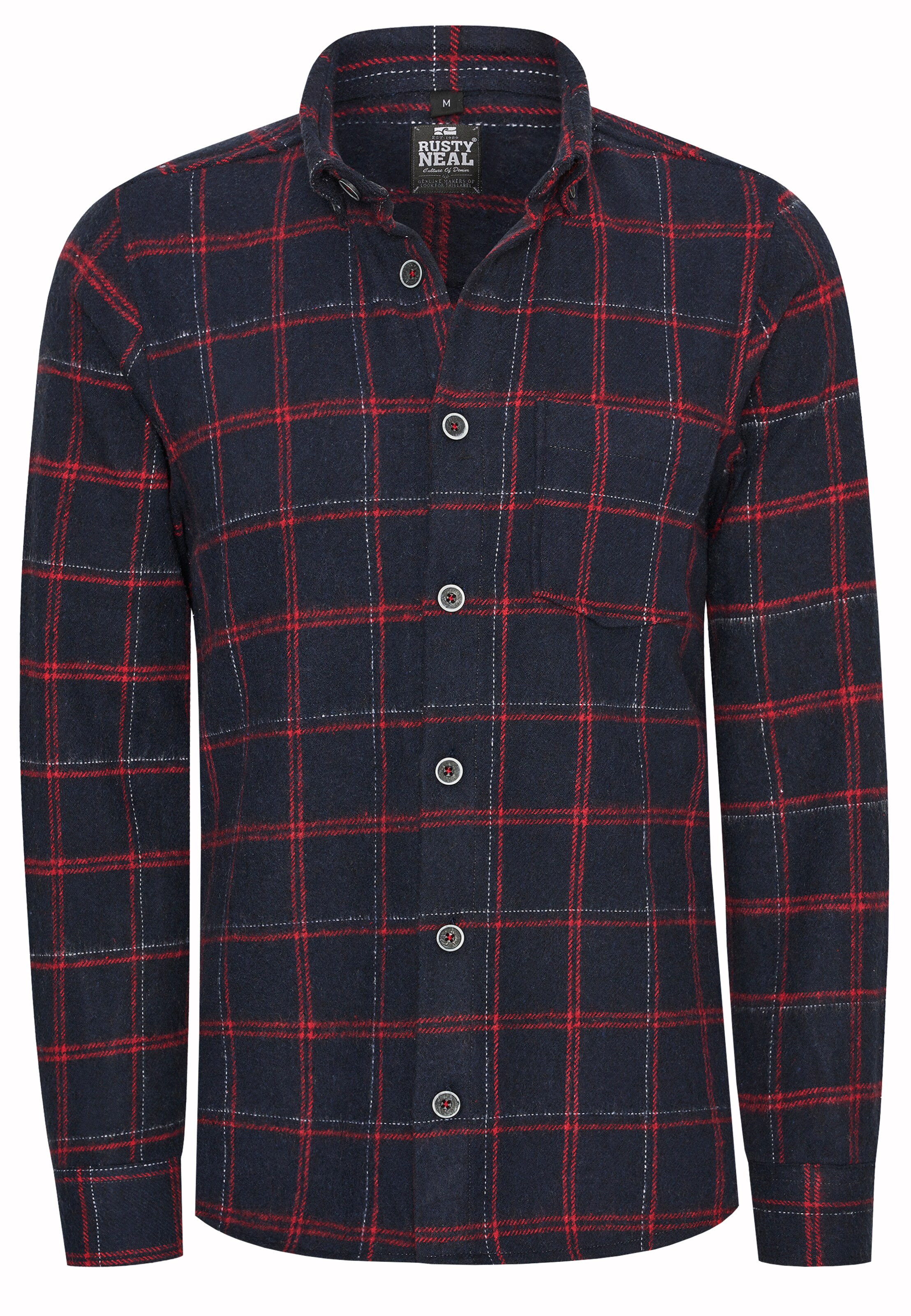 Rusty Neal Hemd in Blau: Vorderseite