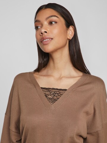 VILA Knit dress 'Tracy' in Brown