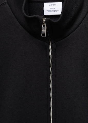 MANGO MAN Zip-Up Hoodie 'Winner' in Black