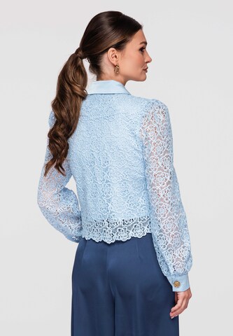 Ombre Blouse in Blauw