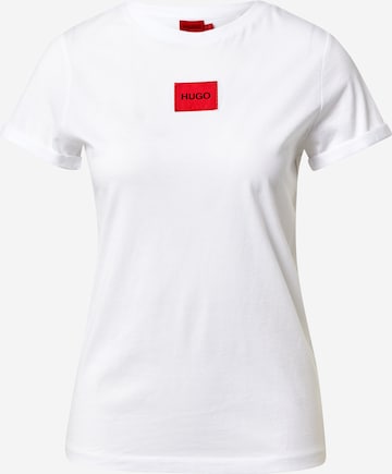 HUGO Red - Camiseta en blanco: frente