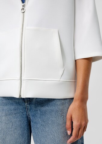 s.Oliver Zip-Up Hoodie in White
