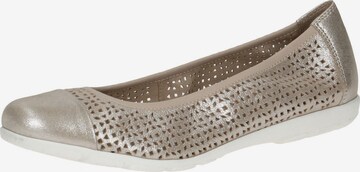 CAPRICE Ballet Flats in Silver: front