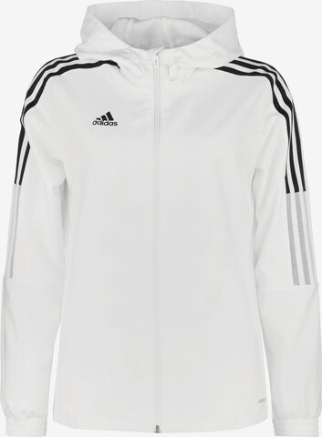 ADIDAS PERFORMANCE Athletic Jacket 'Tiro 21' in White: front