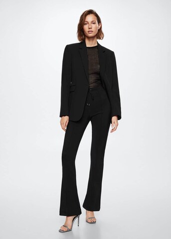 MANGO Flared Pleated Pants 'Nancy' in Black