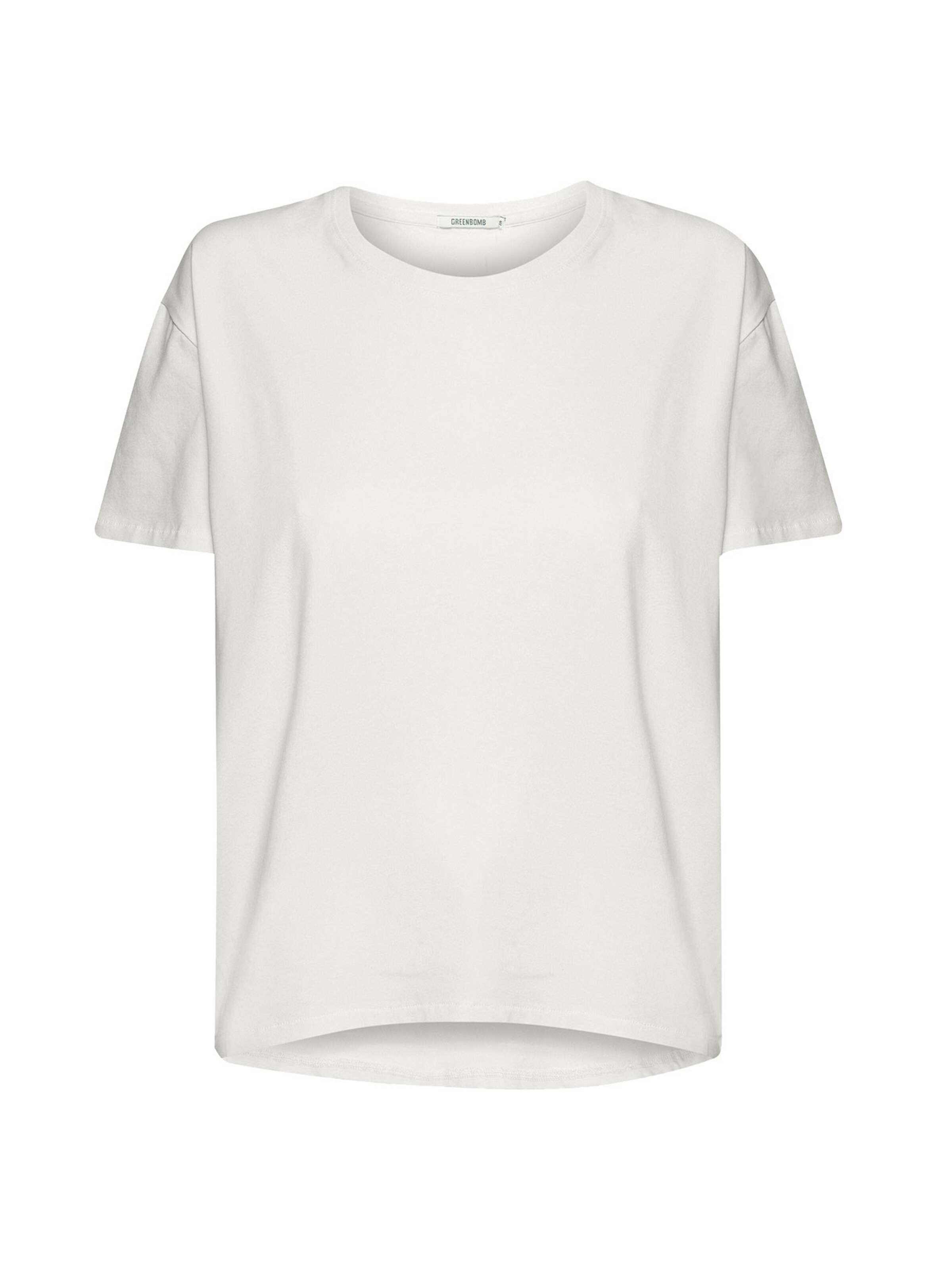 GREENBOMB Shirt 'Feel' in White: front