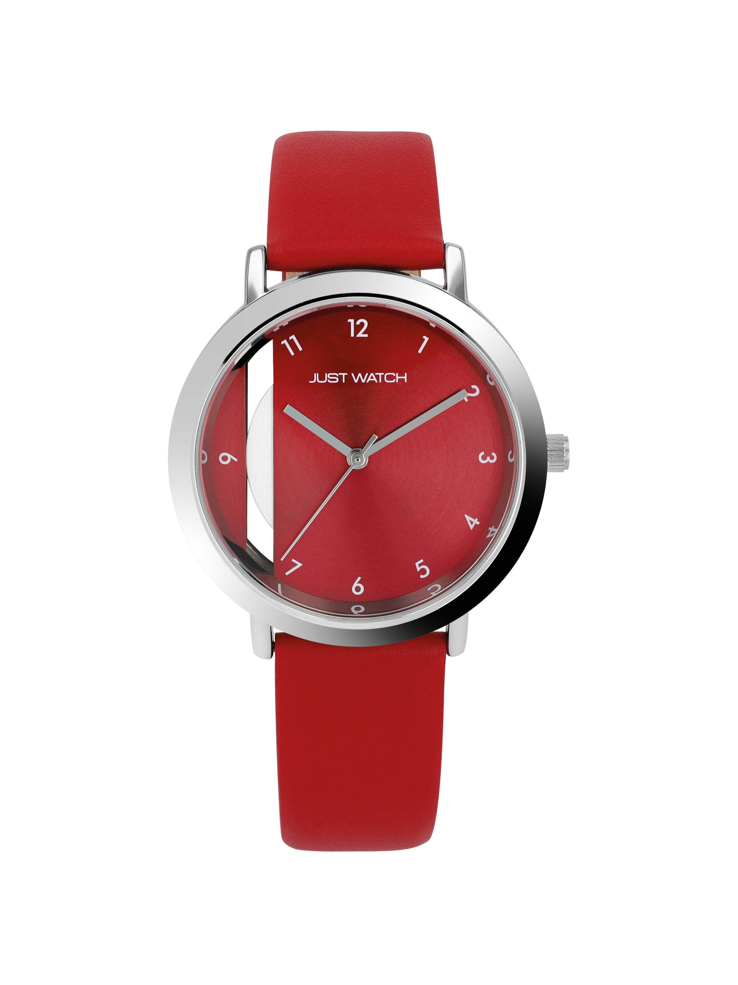 Just Watch Analoguhr 'Mila, Datumsanzeige'‌‌‌‌‌‌‌‌ in Rot: Vorderseite