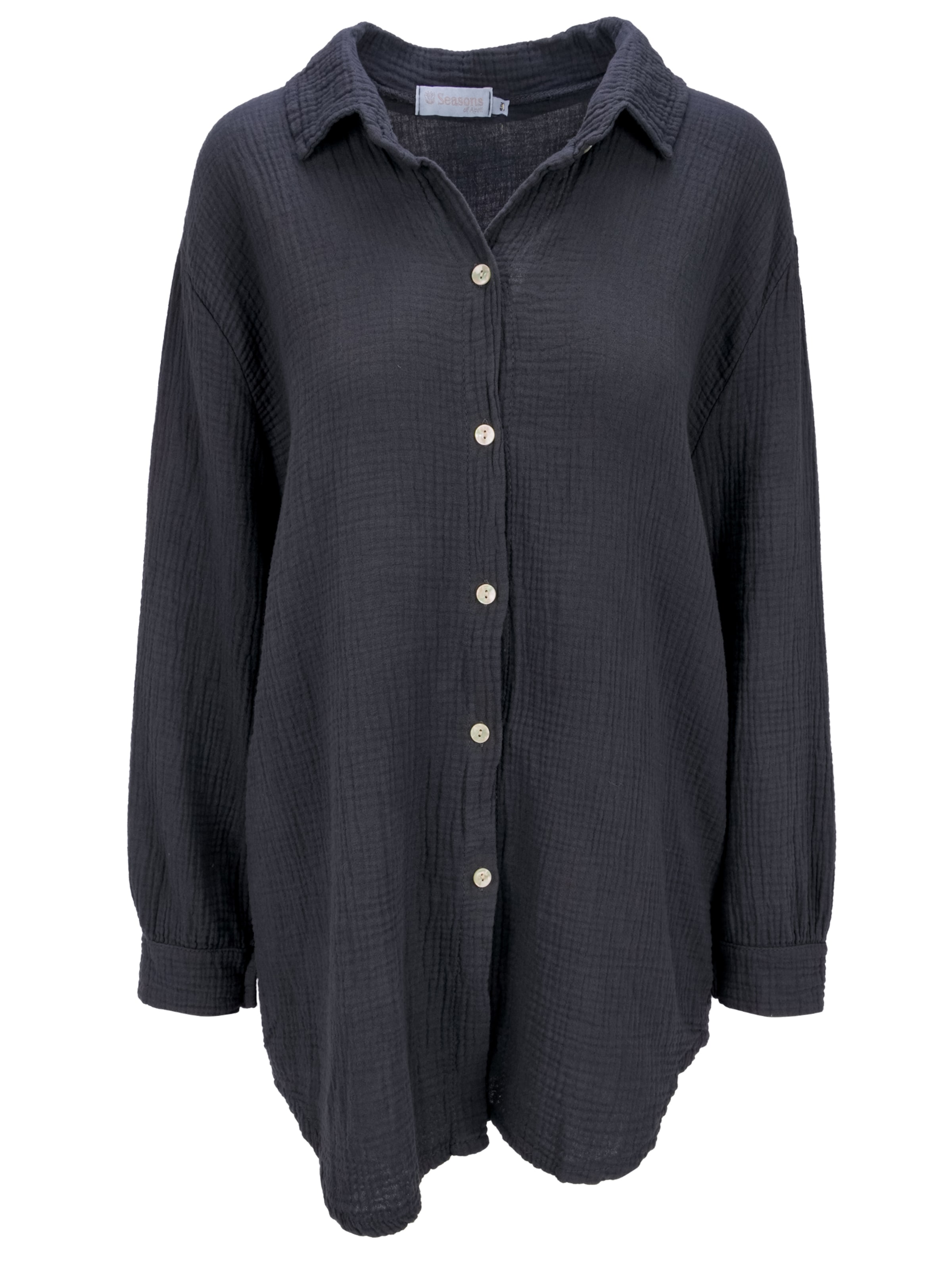 Seasons of April Blouse 'Susie' in Zwart: voorkant