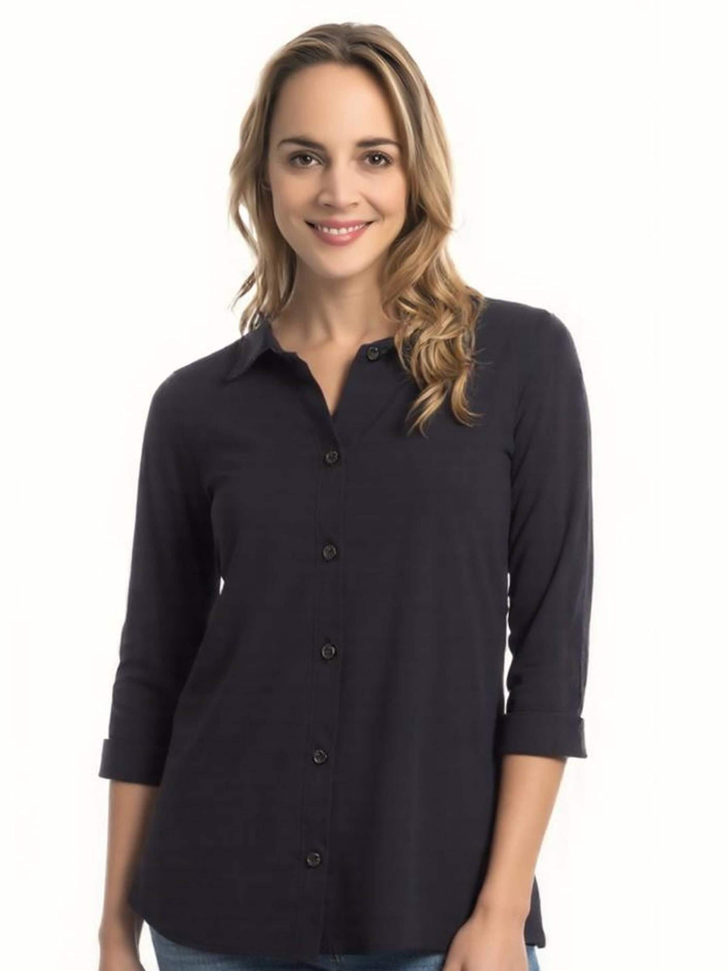 ROADSIGN australia Bluse in Grau: Vorderseite