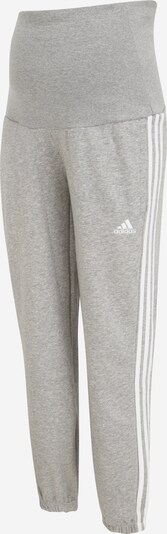 ADIDAS PERFORMANCE Pantalon de sport en gris chiné / blanc, Vue avec produit