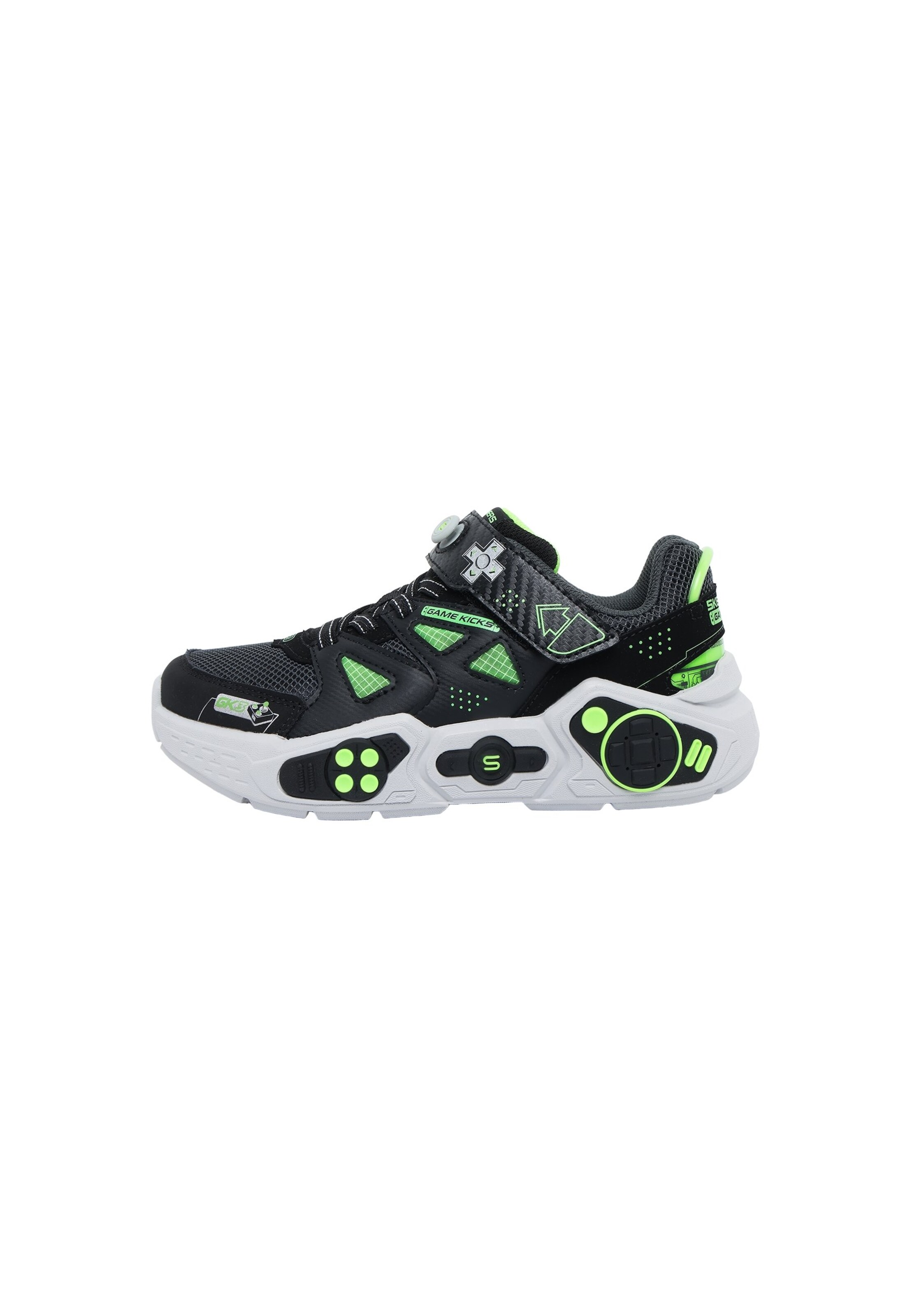 SKECHERS Сникърси 'GAMETRONIX 3.0' в черно: отпред