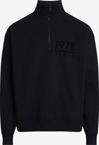 Sweat-shirt Calvin Klein Jeans en noir : devant