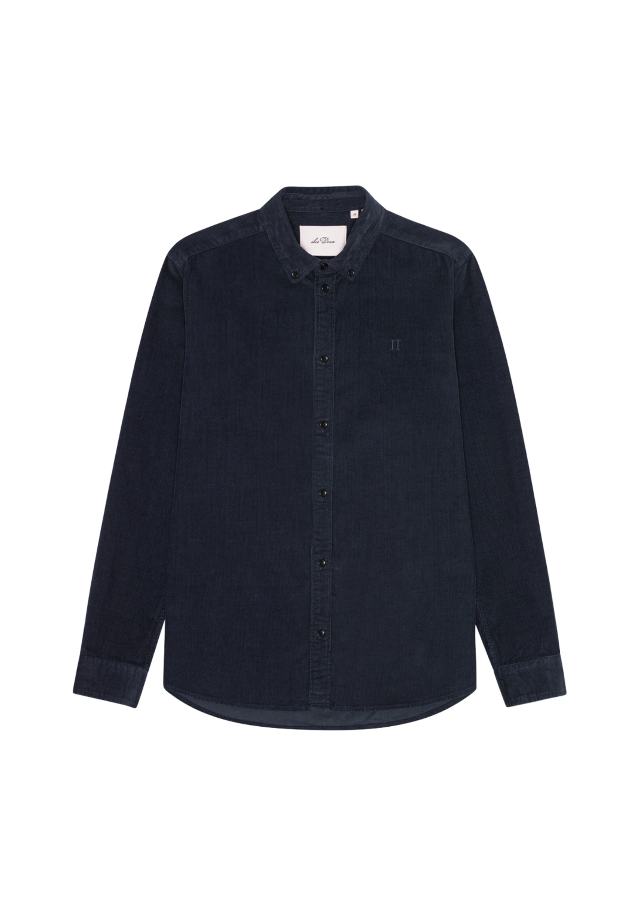 Les Deux - Ajuste regular Camisa 'Pinwale Corduroy' en azul: frente
