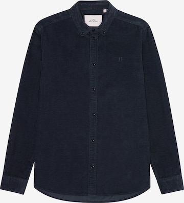 Les Deux - Camisa 'Pinwale Corduroy' em azul: frente
