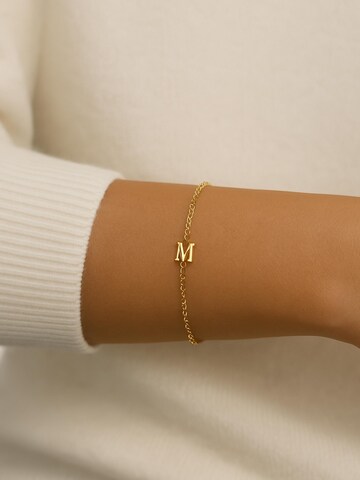 Luxenter Bracelet 'Alphabet M' in Gold