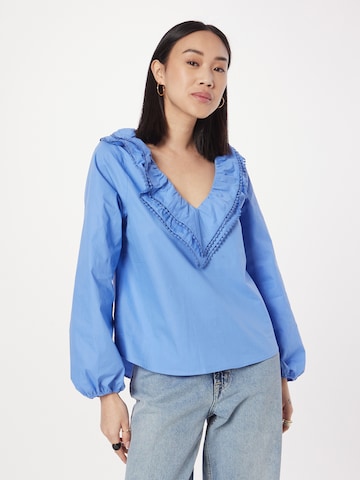 Wallis Blouse in Blue: front