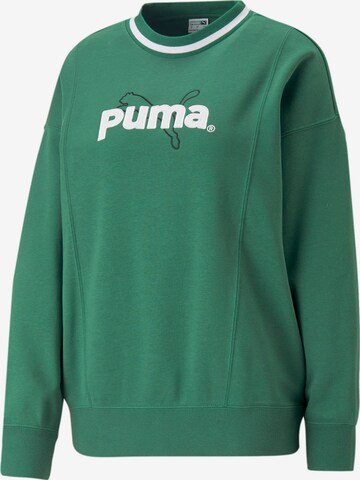 Felpa sportiva 'TEAM' di PUMA in verde: frontale